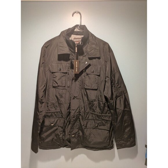 New Michael Kors Light Jacket Windbreaker Black Size Large $395 MSRP